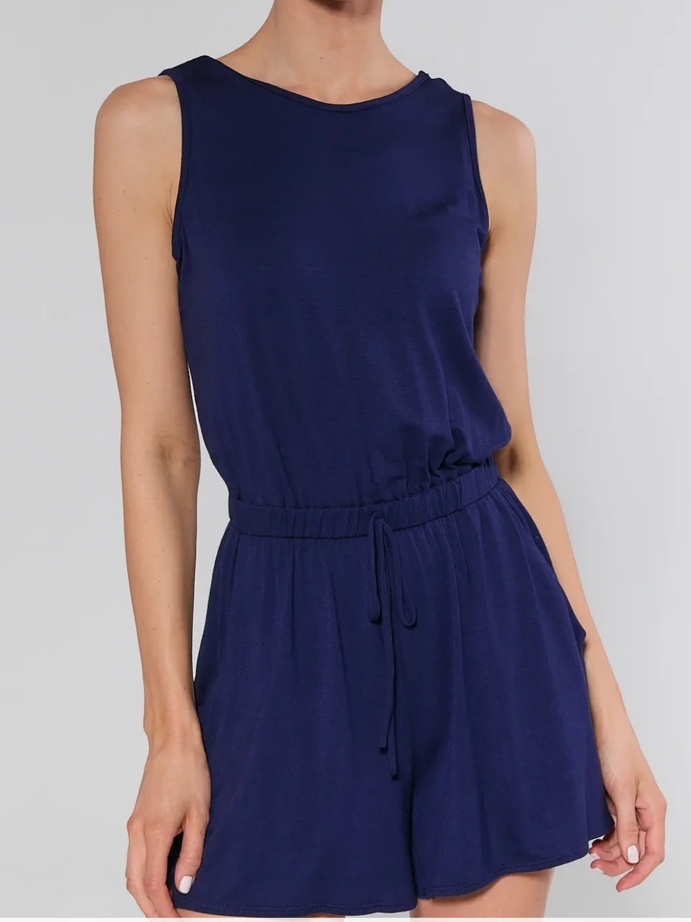 Avara Heidi Navy Drawstring Romper
